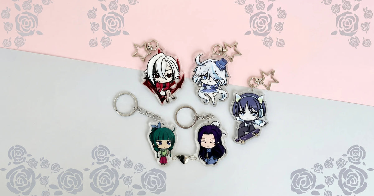 Sam's Sakurapetals aesthetic hand-drawn anime merchandise, Genshin Impact charms, and matching keychains gift guide 2026