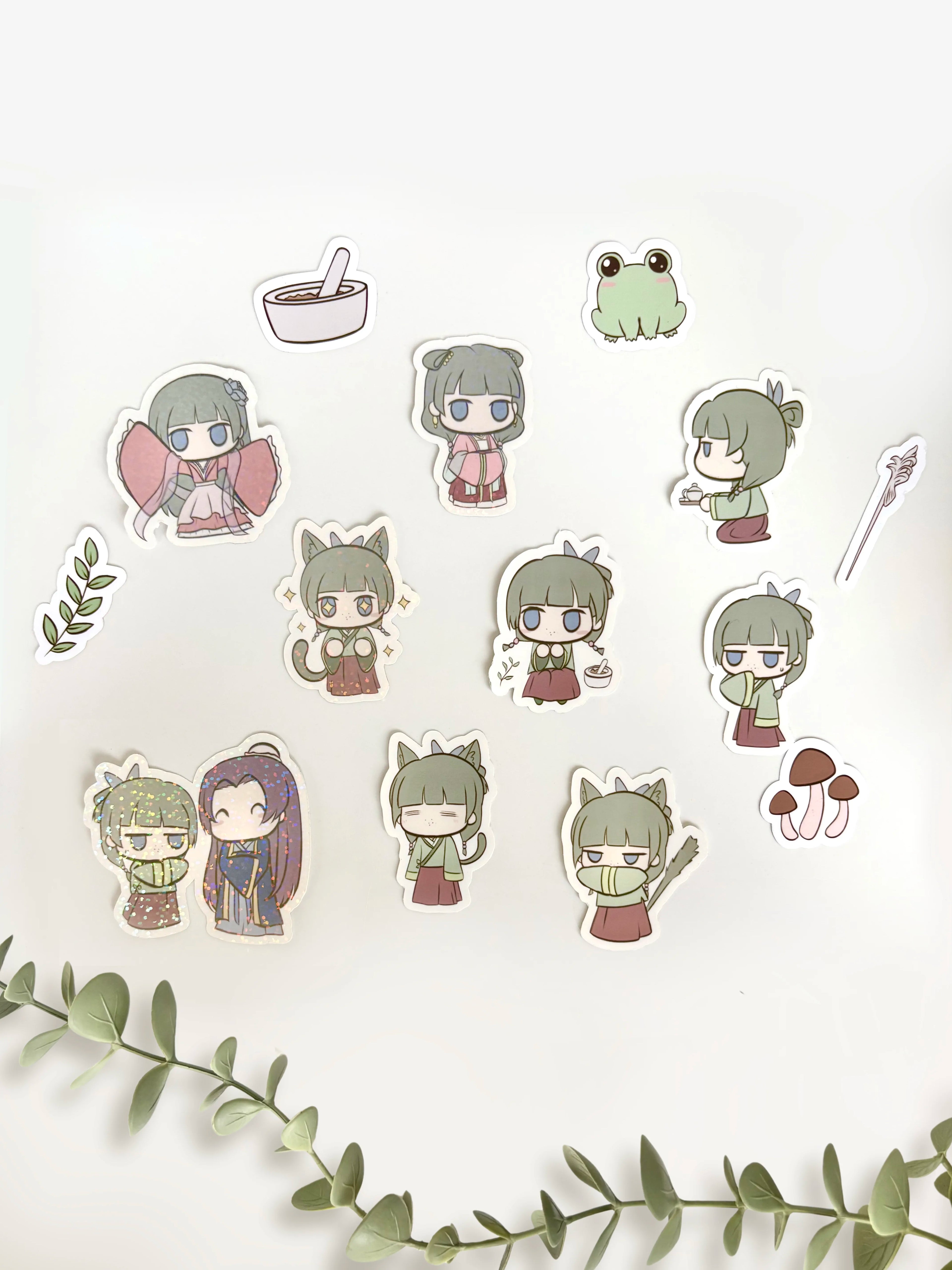 Aesthetic Stickers - Soft pastel anime stickers for laptops