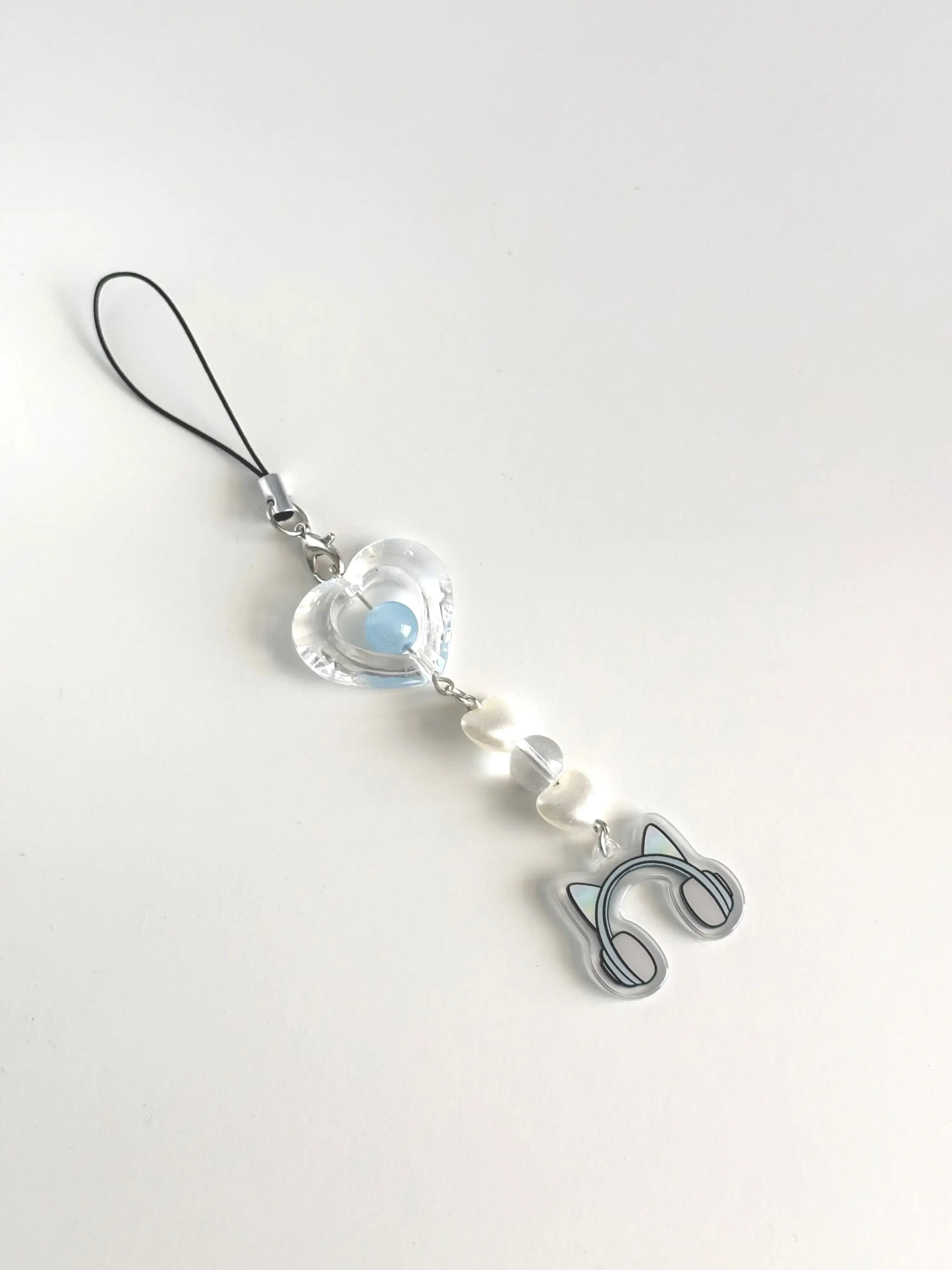 Acrylic charm kawaii keychain — Headphone design