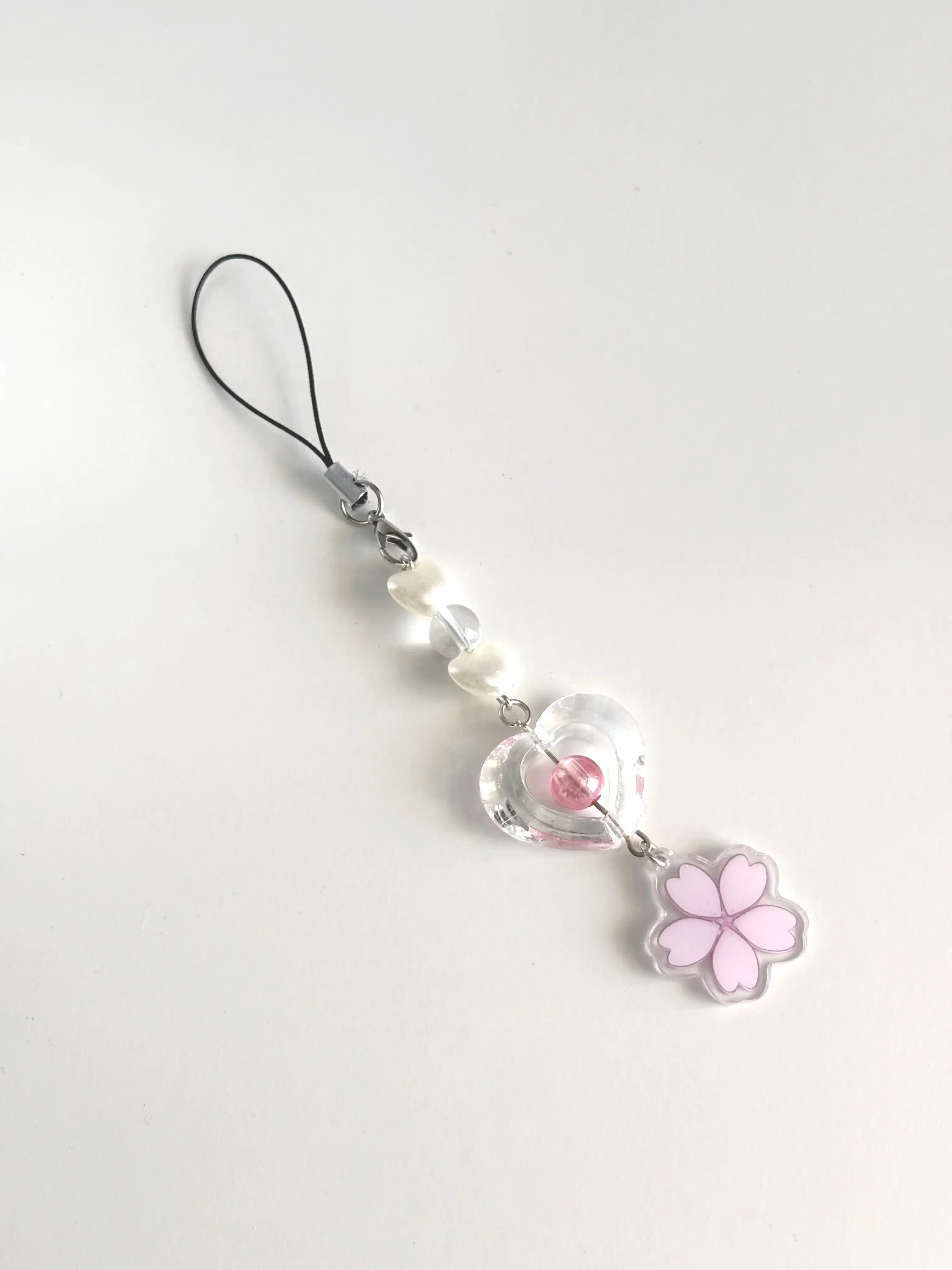 Acrylic charm kawaii keychain — Sakura design