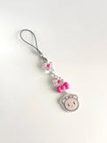 Acrylic charm kawaii keychain — Cute cat face design