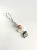Acrylic charm kawaii keychain — Coffee cat design