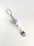 Acrylic charm kawaii keychain — Taro boba cat design