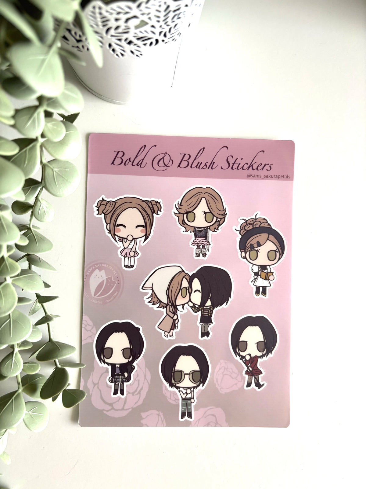 NANA Anime Sticker Sheet - Bold & Blush Aesthetic Decals