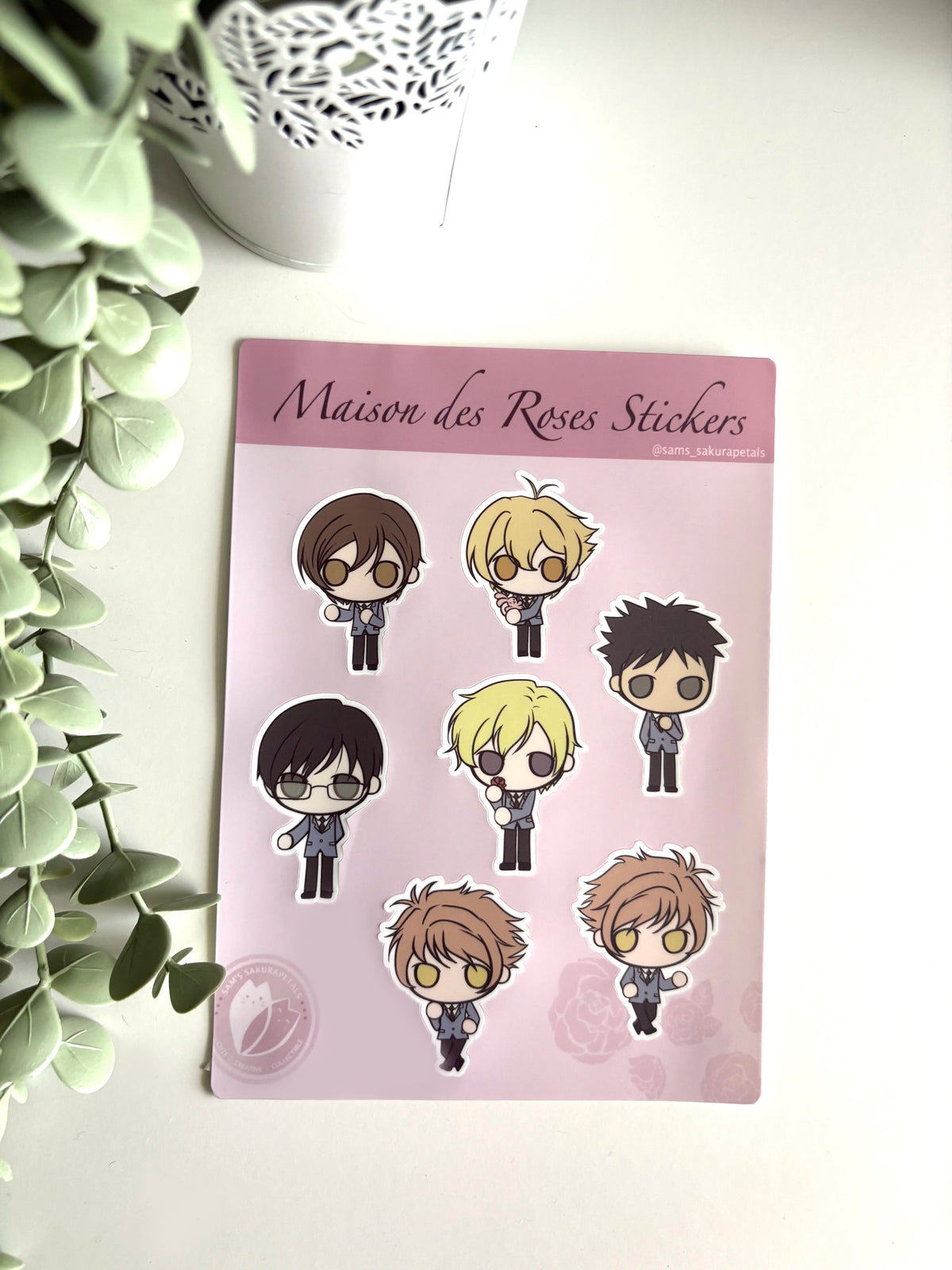 Ouran High School Host Club Sticker Sheet - Maison des Roses
