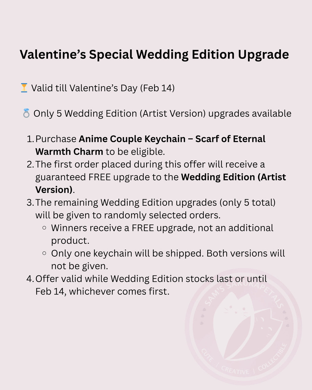 Anime Couple Keychain Promotional text for Valentine's Special Wedding Edition Upgrade for Eren and Mikasa Artist Edition