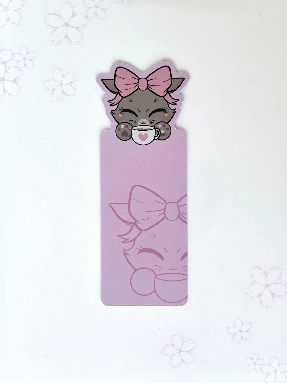 Pink Bow Kitty Cute Cat Bookmark