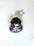 Front view of the Columbina double-sided anime keychain featuring vibrant character artwork.