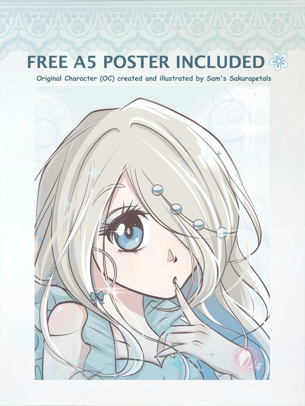 Free A5 poster flyer included as a bonus gift with the Shizue anime keychain.