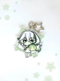 Front view of the Nahida double-sided anime keychain featuring vibrant character artwork.
