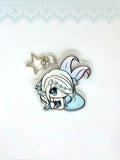 Front view of the Shizue OC double-sided anime keychain featuring vibrant character artwork.